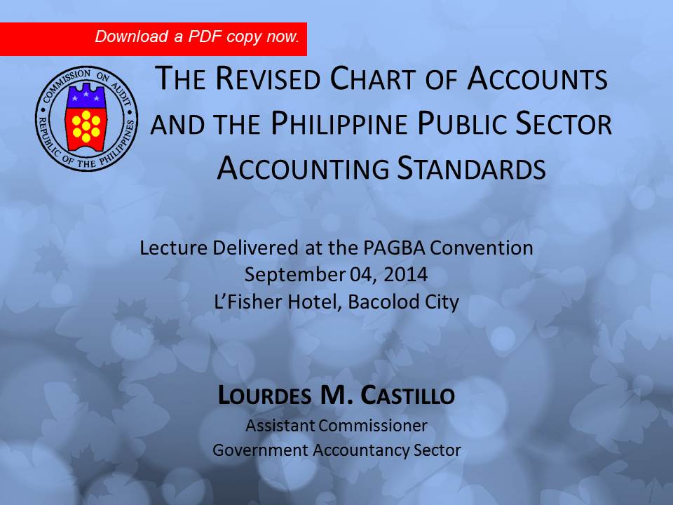 Revised Chart Of Accounts Pdf