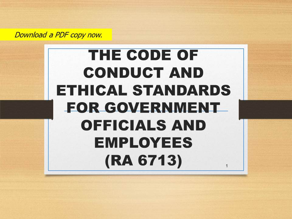 explain the meaning of ethical code of conduct